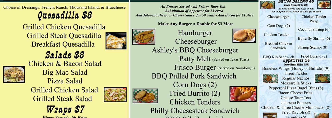 Pickled Possum Menu