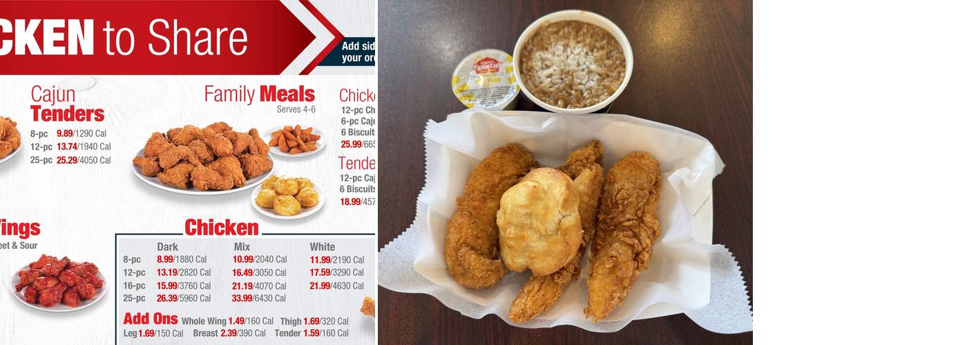 Krispy Krunchy Chicken Menu