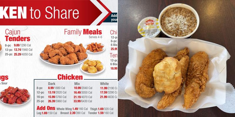 Krispy Krunchy Chicken Menu