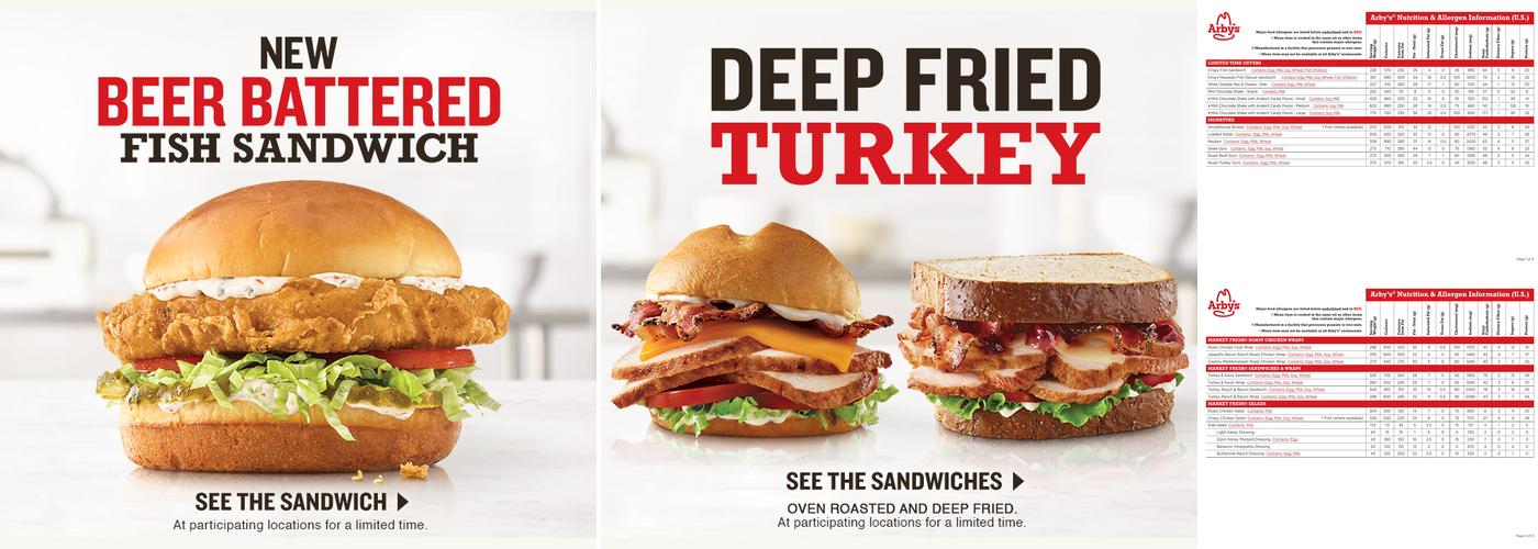 Arby's Menu