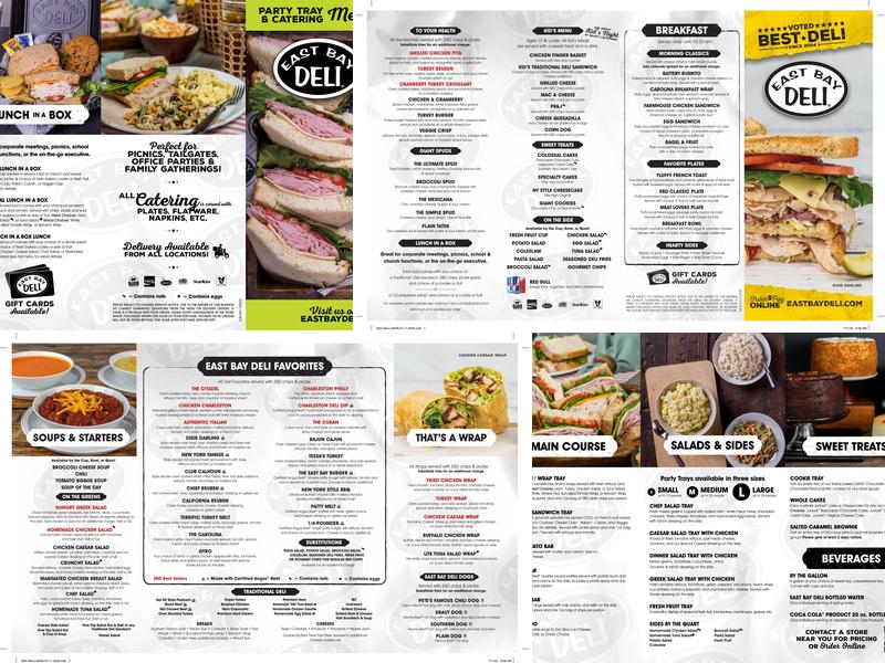 East Bay Deli- Clemson Rd Menu