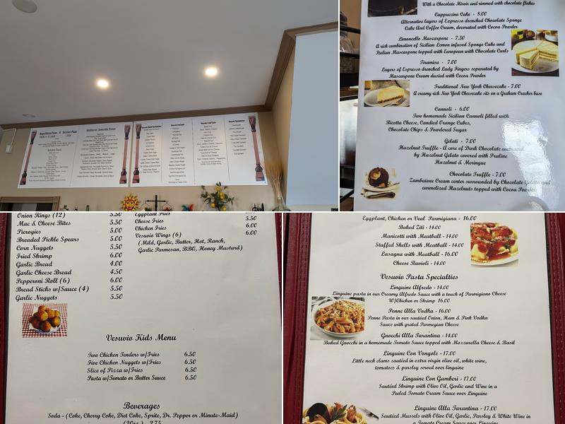 Vesuvio Pizza Menu