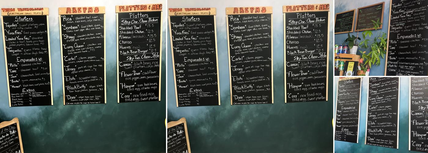Que Ricas Menu