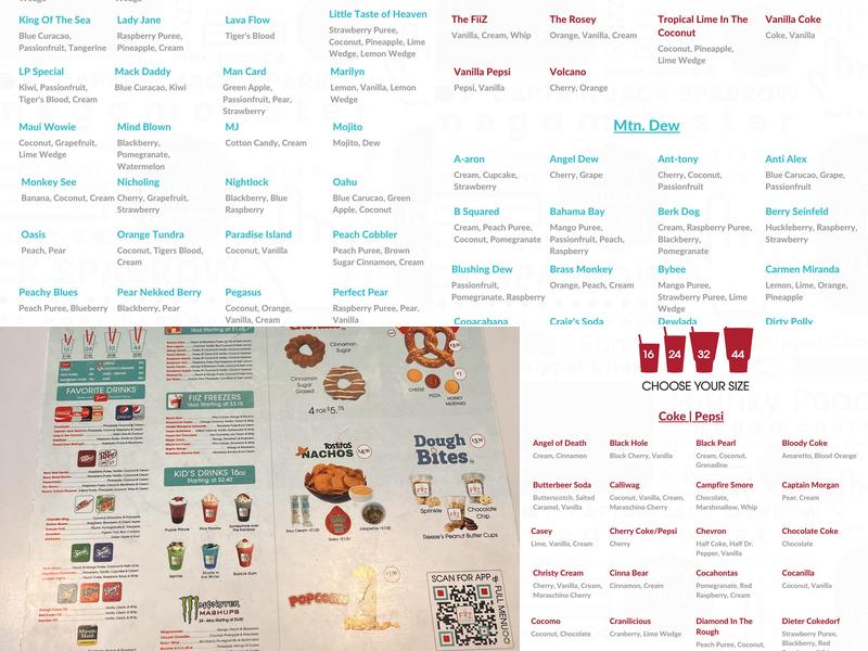 Fiiz Drinks Menu