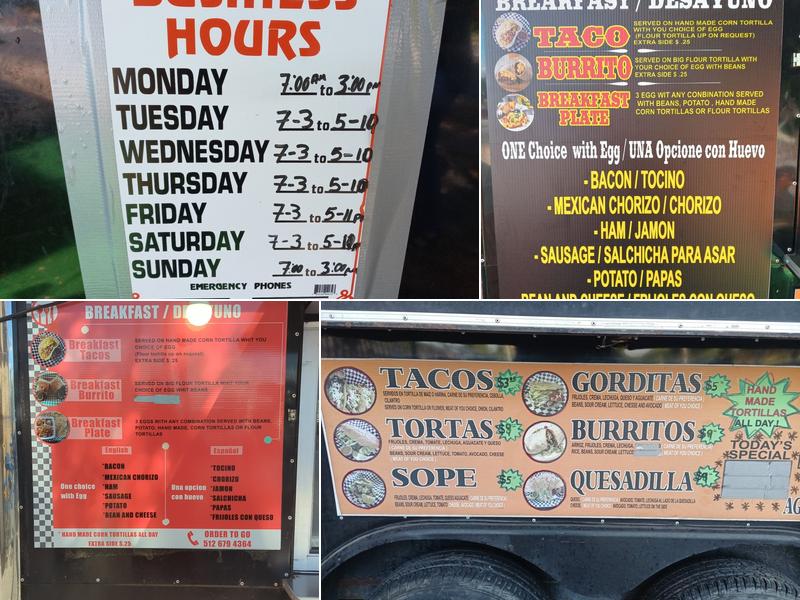 Taquería “Los Jr’s” Menu