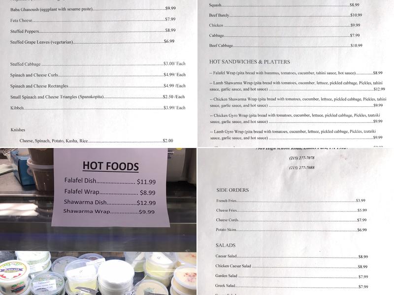 CreekSide Restaurant & Deli Menu