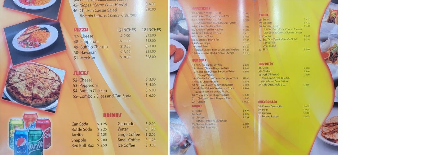 Portion Kitchen Menu