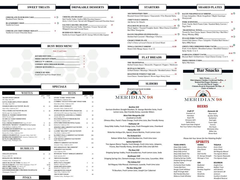 Meridian 98 Menu