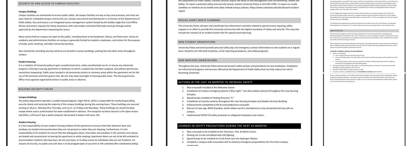 University Auxiliary Services Inc. Cal State LA Menu