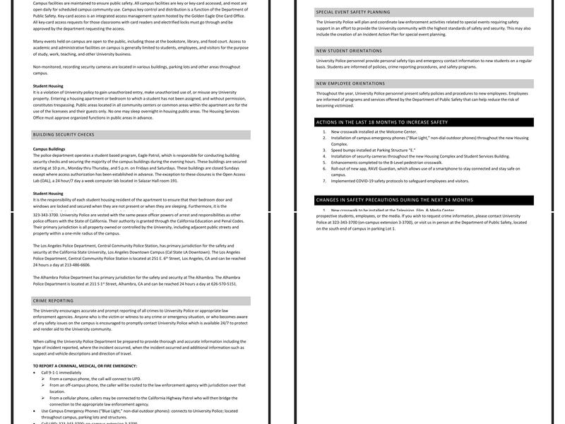 University Auxiliary Services Inc. Cal State LA Menu