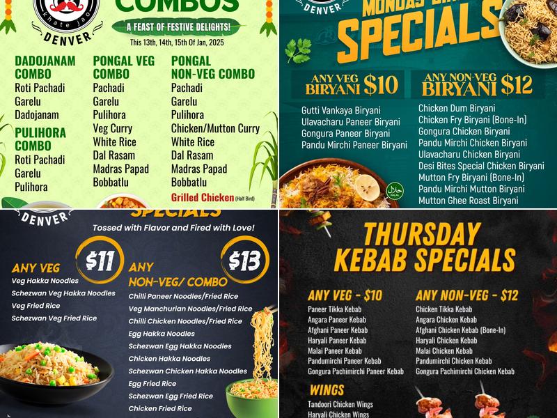 Desi Bites Menu