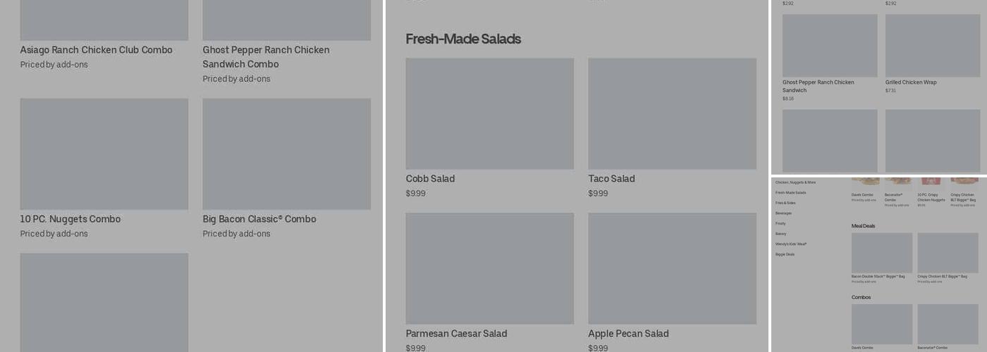 Wendy's Menu