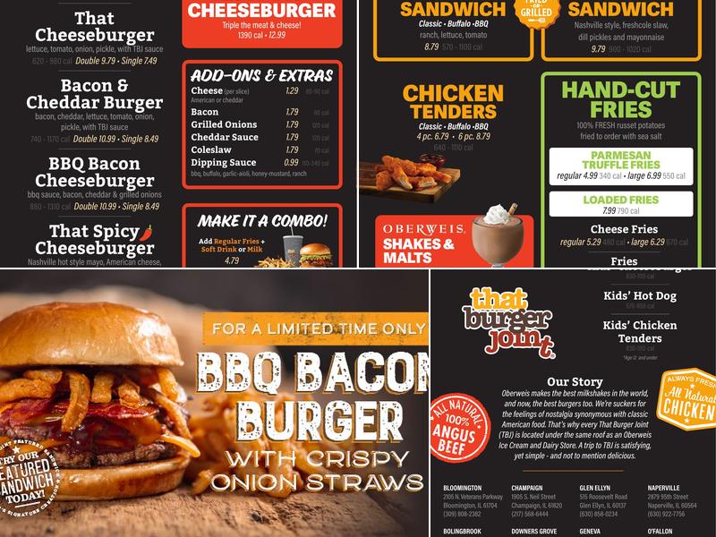 That Burger Joint Menu