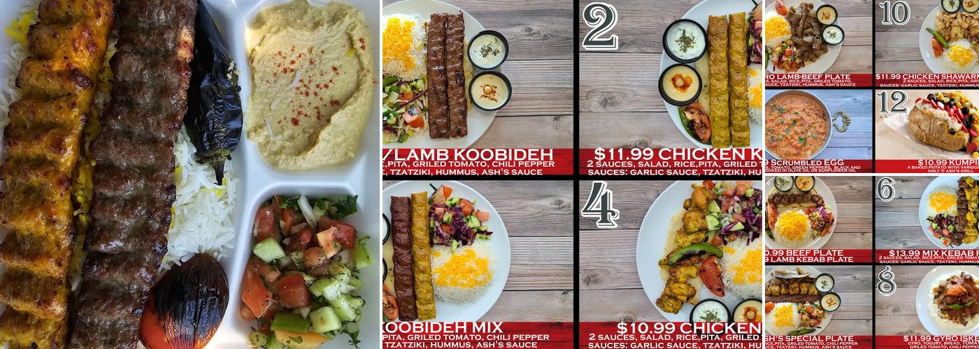 Ash's Grill and Kebab Menu