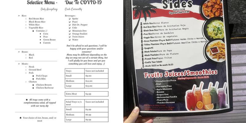 Summer Nights Dominican Restaurant Menu