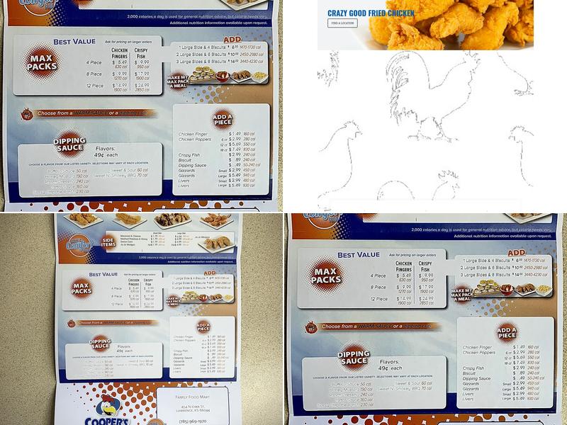 Cooper’s Express Menu