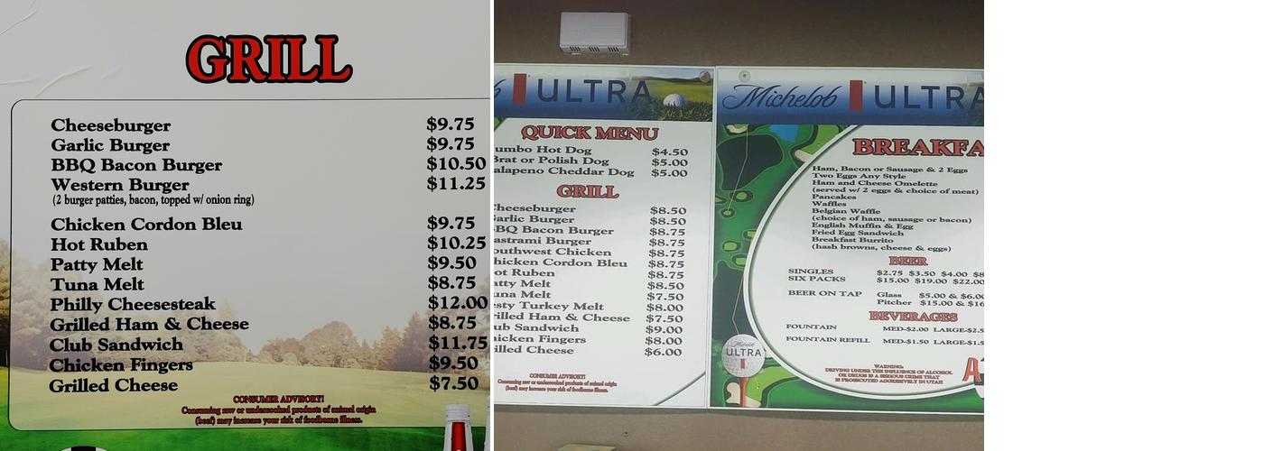 Meadowbrook Cafe Menu