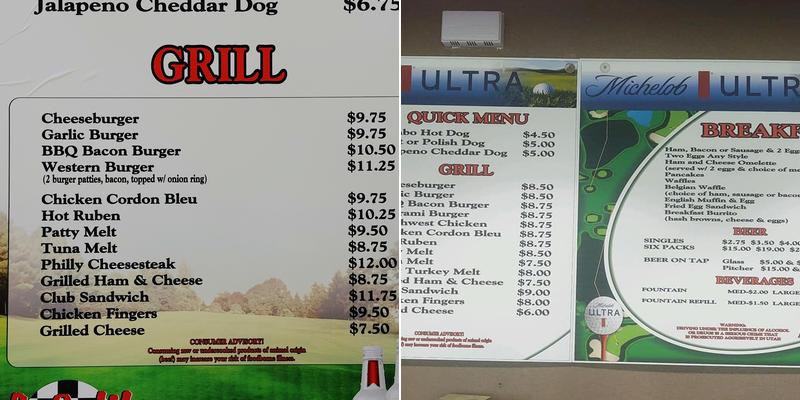 Meadowbrook Cafe Menu