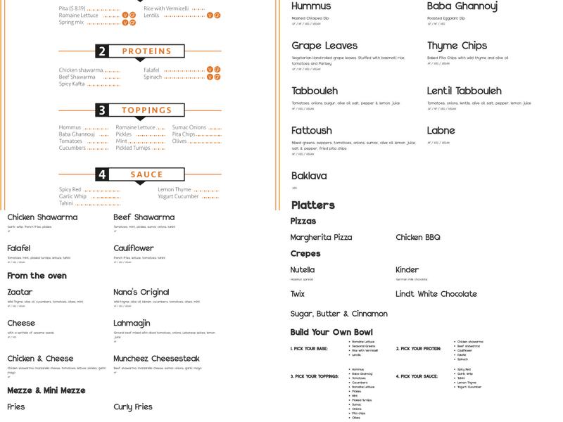 muncheez Menu