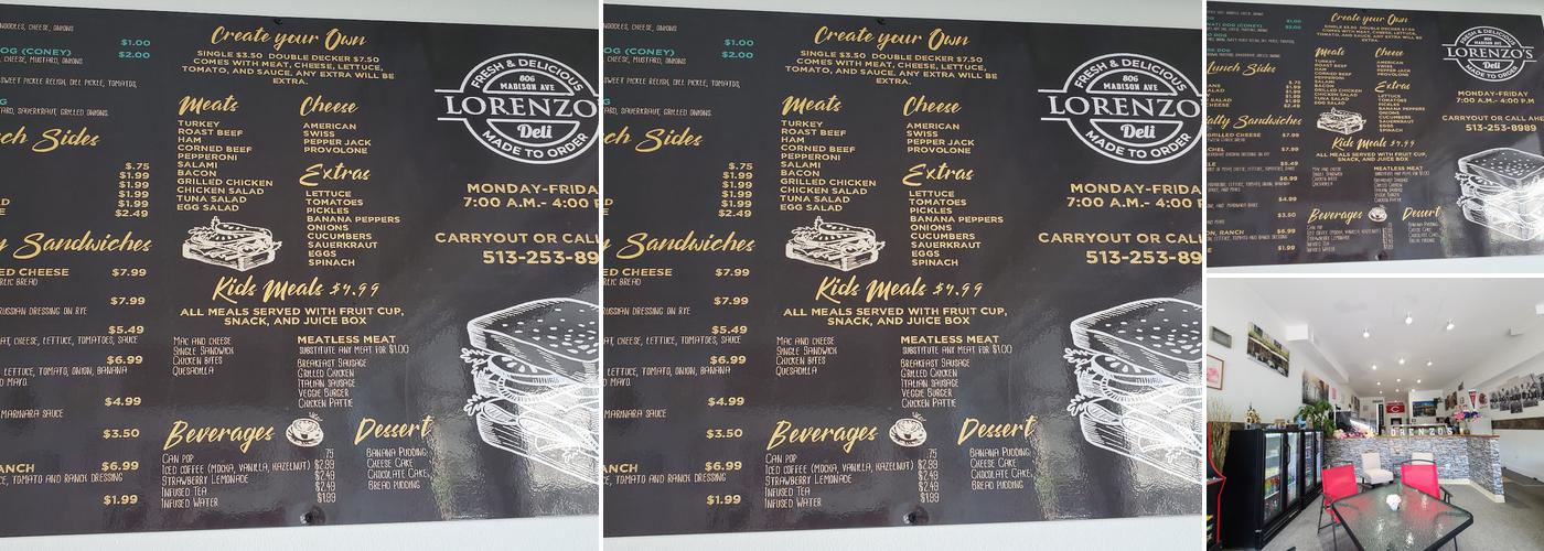 Lorenzo's Deli Menu