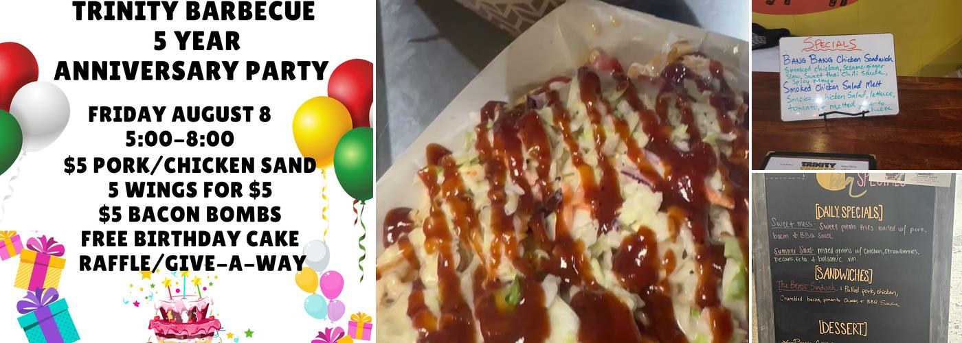 Trinity Barbecue Menu