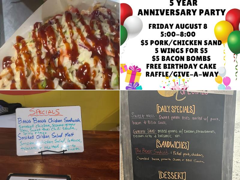 Trinity Barbecue Menu