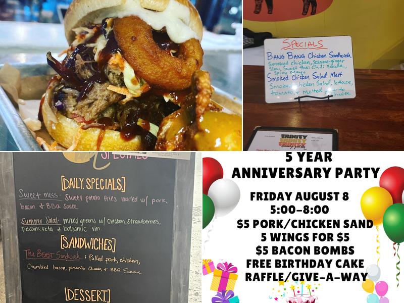 Trinity Barbecue Menu