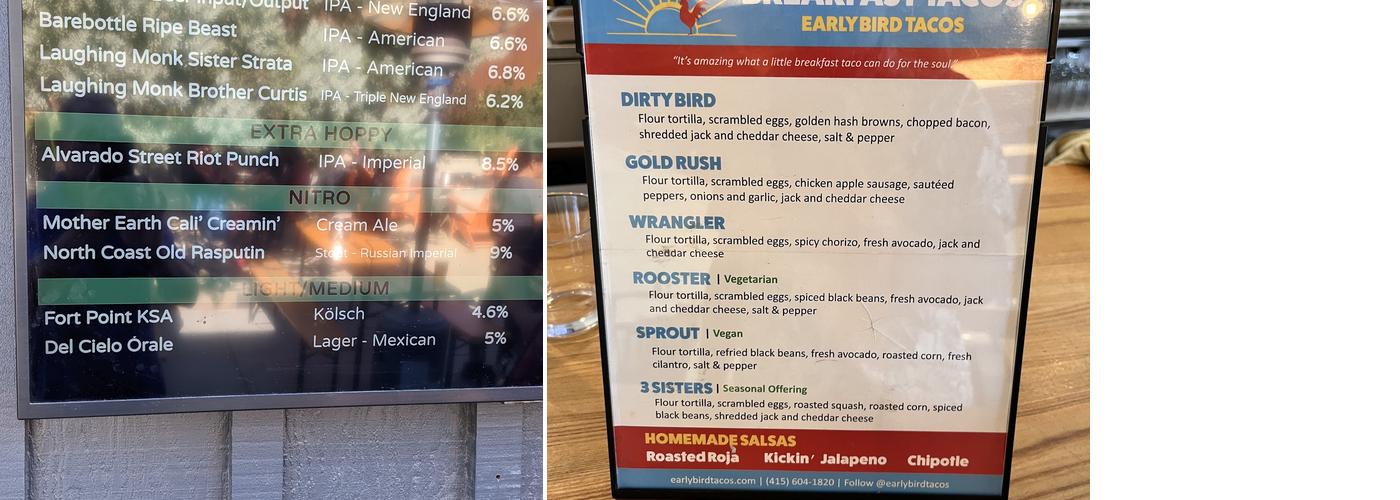 Tam Junction PizzaHacker/BagelMacher Menu