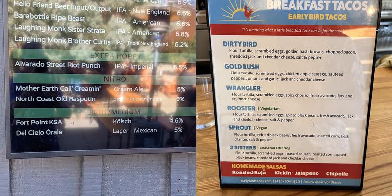 Tam Junction PizzaHacker/BagelMacher Menu