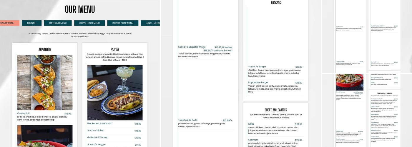 Santa Fe Mexican Grill - Wilmington Menu