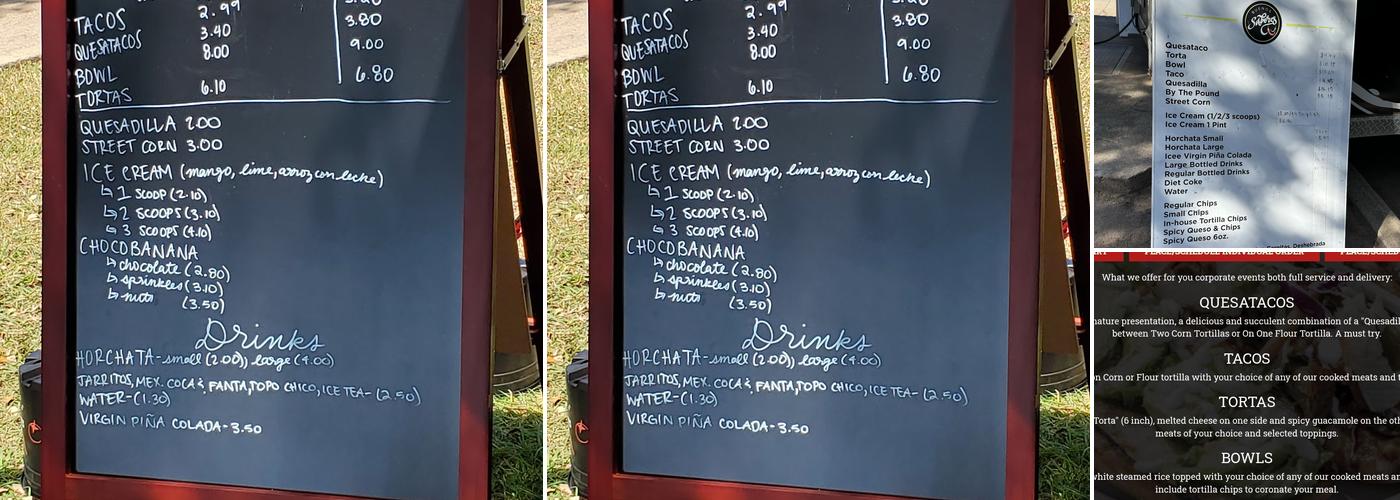 Buenos Sabores Menu