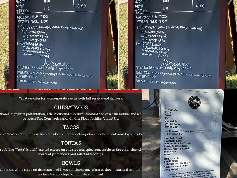 Buenos Sabores Menu