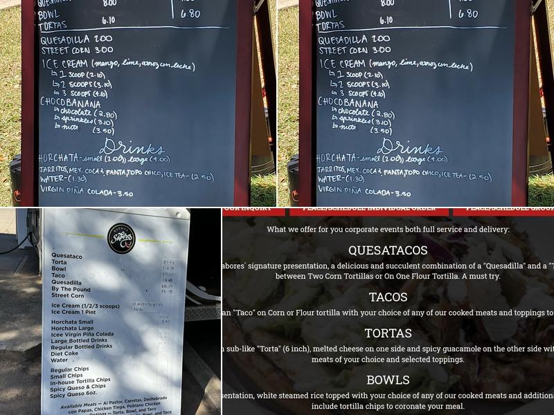 Buenos Sabores Menu