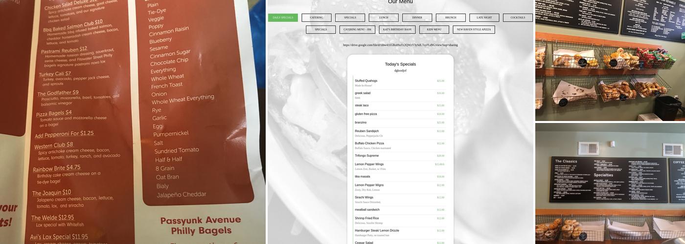 Passyunk Ave Bagels Menu