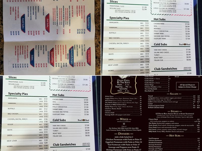 52 Pizza Menu