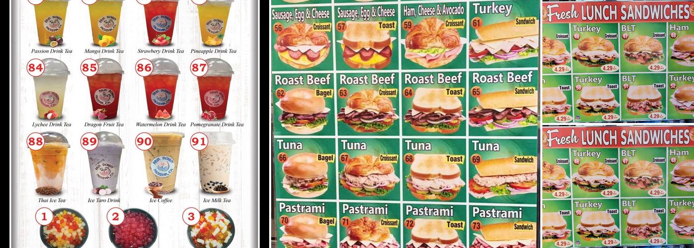 Pam's Donuts and Ice Cream Menu