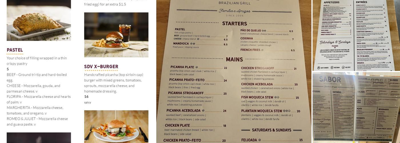 Sabor Brazilian Grill Menu