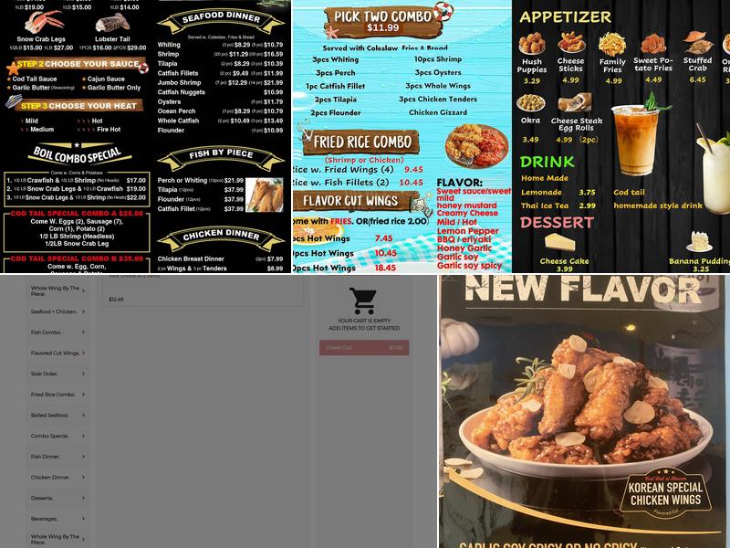 Cod Tail of Macon Menu