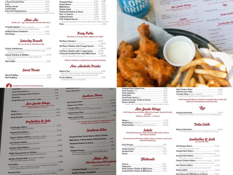 Classic City Eats Menu