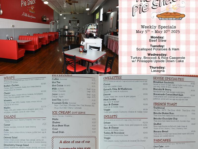 Pie Shack Menu