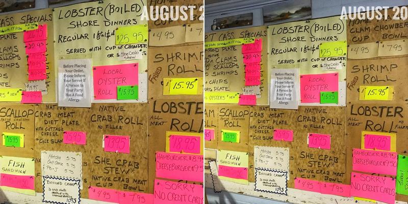 Captain Cass Rock Harbor Seafood Menu