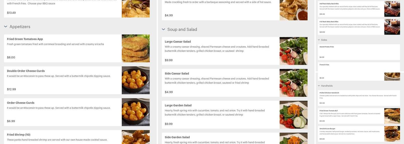 The Three Legged Pig Menu