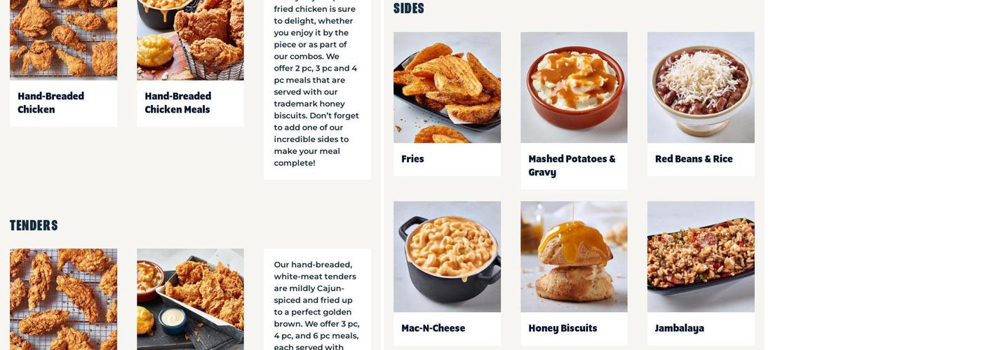 Krispy Krunchy Chicken Menu