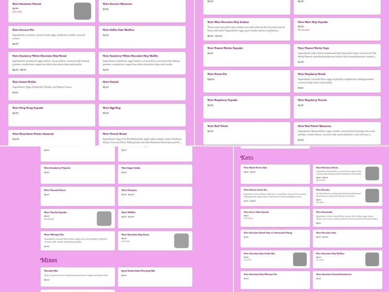 The Crazy Apron, LLC Menu