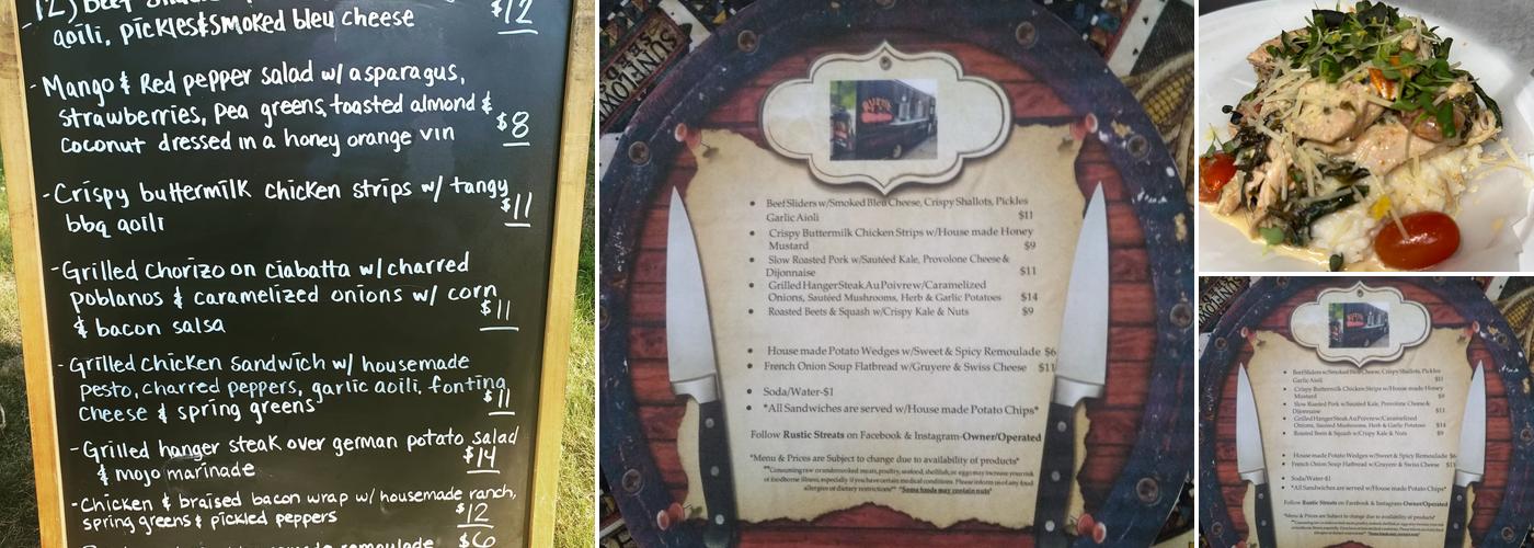 Rustic Streats Menu