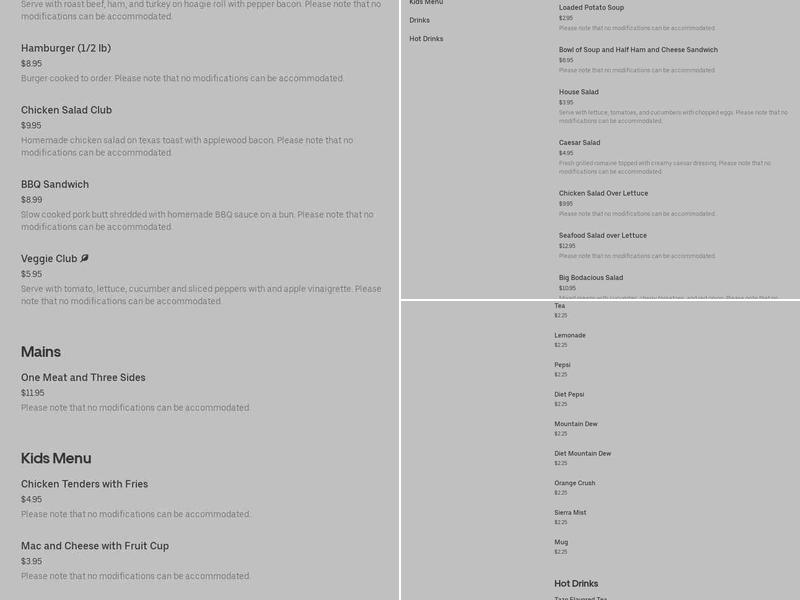 Camden Spice Bistro Menu