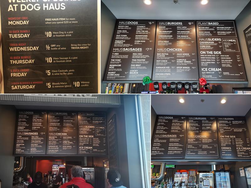 Dog Haus Biergarten Menu