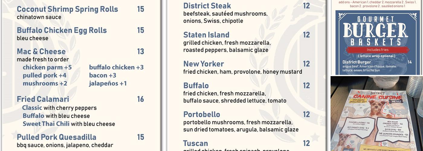 District Menu