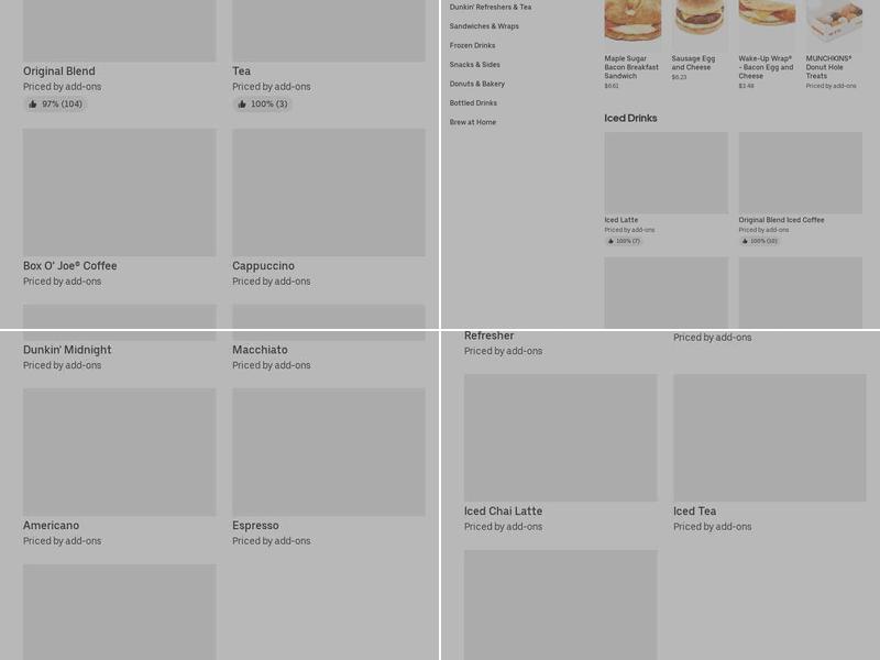 Dunkin' Menu
