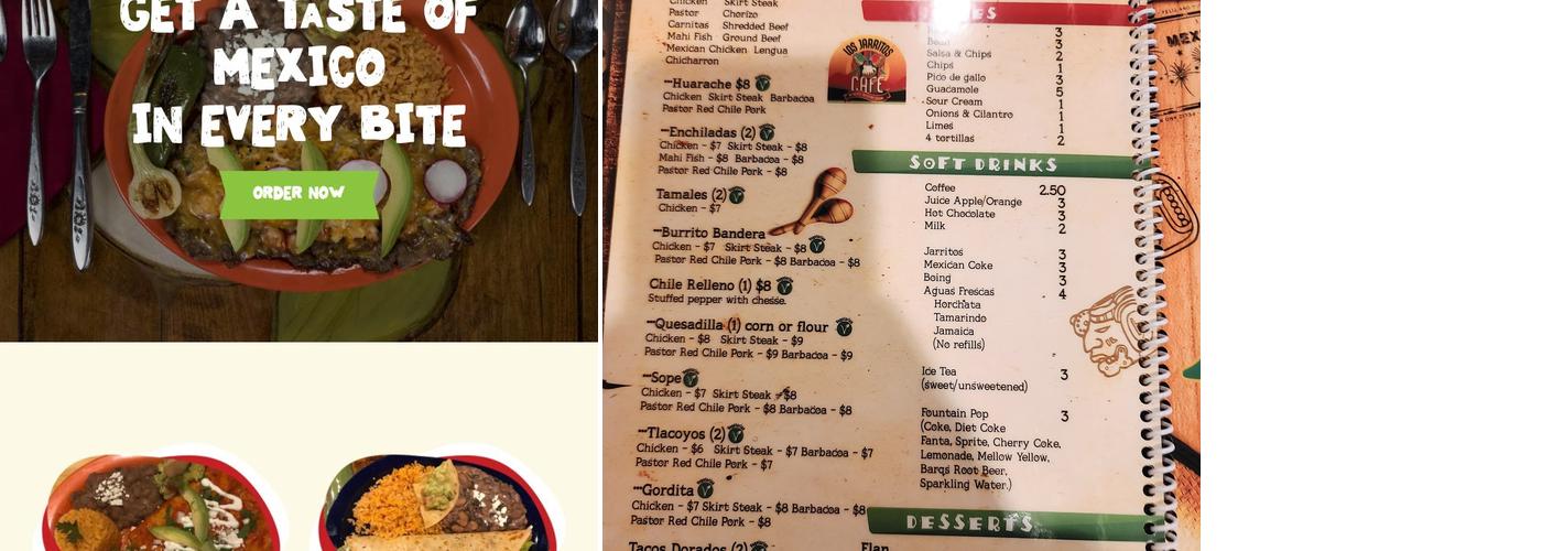 Los Jarritos Menu